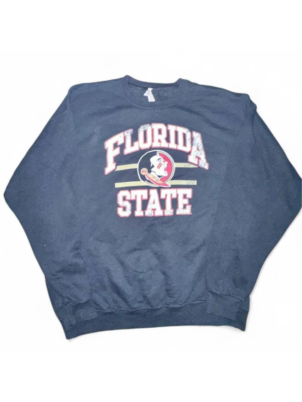 Florida State Seminoles Distressed Graphic Crewneck Sweatshirt XL NCAA College